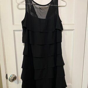 S.L. Fashions Women's Sleeveless Chiffon Tiered Cocktail Dress